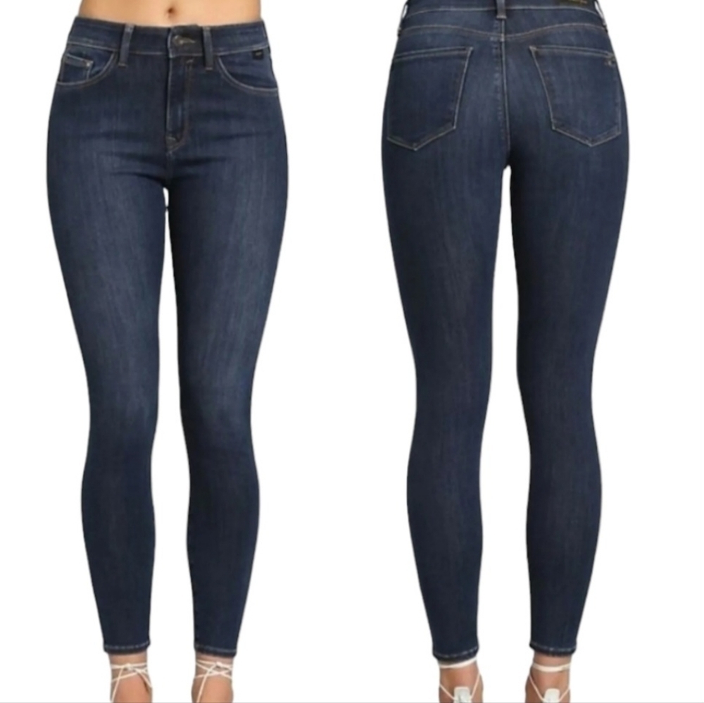 Mavi Jeans Womens 27 High Rise Super Skinny Stretch Dark Denim